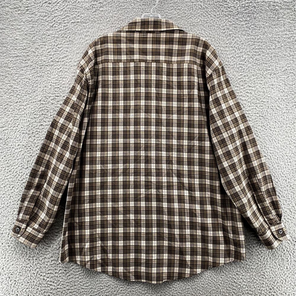 Sir Pendleton Shirt Men's XL Brown Plaid Wool Outdoor Workwear Academia Grunge - Picture 10 of 16